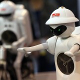 LAS VEGAS, NV - JANUARY 07:  The Murata Girl and Boy robots are demonstrated at the Murata booth at the 2014 International CES at the Las Vegas Convention Center on January 7, 2014 in Las Vegas, Nevada. CES, the world's largest annual consumer technology trade show, runs through January 10 and is expected to feature 3,200 exhibitors showing off their latest products and services to about 150,000 attendees.  (Photo by Justin Sullivan/Getty Images)