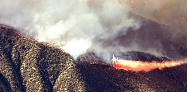 The Warm Fire is burning near Warm Springs Road and Lake Hughes Road in Castaic.