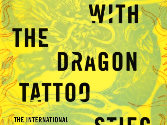 "My first inclination was to use the colors of a tattoo," Mendelsund explains of his <em>Girl with the Dragon Tattoo</em> jacket, "but brighter colors won the day."