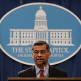 SACRAMENTO, CA - MARCH 07: California Attorney General Xavier Becerra speaks during a press conference at the California State Capitol on March 7, 2018 in Sacramento, California. The press conference came in response to an earlier speech by U.S. Attorney General Jeff Sessions at a nearby hotel and the Justice Department's decision to sue the State of California over its controversial sanctuary policies for undocumented immigrants. (Photo by Stephen Lam/Getty Images)
