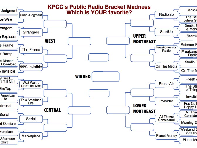 Round 2 in KPCC's Public Radio Bracket Madness!