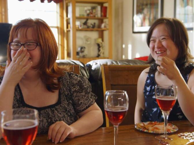 Rachel Osterbach and Elena Ashmore on the television series "Born This Way."