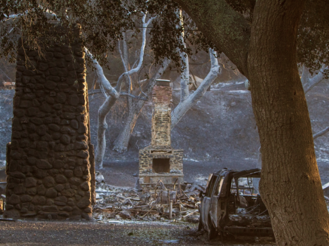 The remains of the "White House" administrative offices at Camp JCA Shalom in Malibu. Courtesy Camp JCA Shalom. 