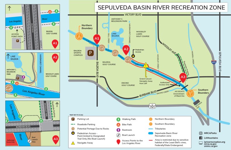The Sepulveda Basin River Recreation Zone Map
