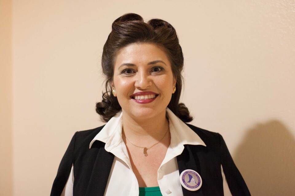 Melissa "Sharkie" Gaza at the 34th Congressional District Candidate Forum at Eagle Rock High School on Wednesday, Mar. 23, 2017. 