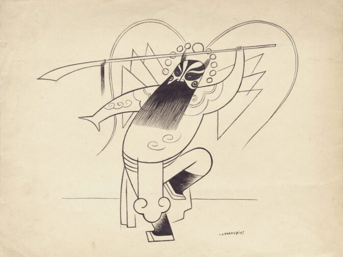 Miguel Covarrubias, Chinese Opera Singer, 1931. Drawing on paper. 