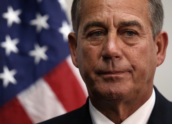 U.S. Speaker of the House Rep. John Boehner (R-OH) listens during a news briefing after a House Republican Conference meeting January 14, 2014 on Capitol Hill in Washington, DC. Congressional negotiators have reached to an agreement of a $1.1 trillion spending bill to avoid another government shutdown when the current funding ends tomorrow.