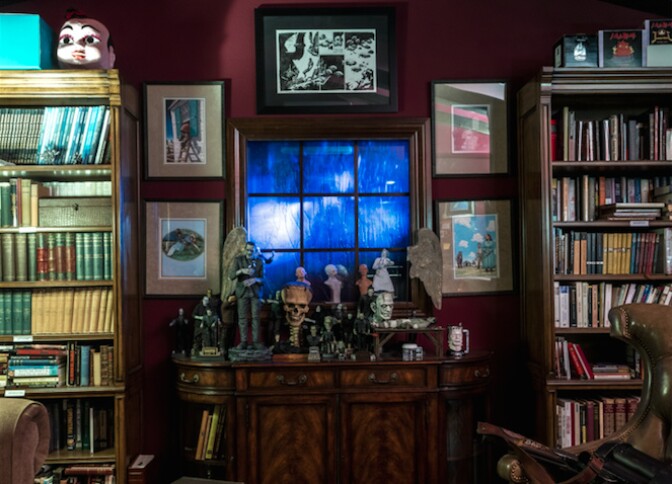 Guillermo del Toro's rain room at "Bleak House."