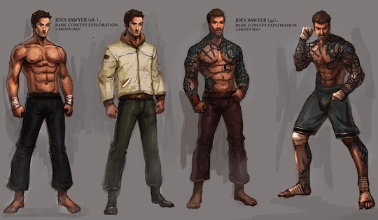 Renderings of the character Joey Sawyer to be featured in Orb Media Group's film, "Legend of 18."