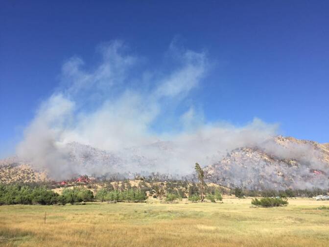 The Erskine Fire burning in Kern County destroyed several homes Thursday afternoon, June 23, 2016.
