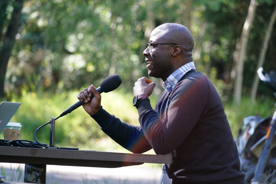 Filmmaker Barry Jenkins at the 43rd annual Telluride Film Festival with his film "Moonlight." 
