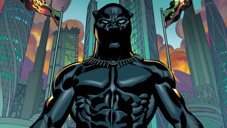 The Black Panther #1 cover by artist Brian Stelfreeze. The new series of Black Panther comics will be written by author Ta-Nehisi Coates.