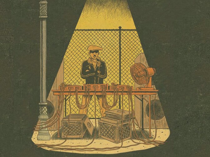 Page from Ed Piskor's "The Hip Hop Family Tree" comic book series.