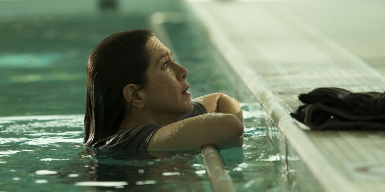 Still from the film, Cake, which stars Jennifer Aniston 