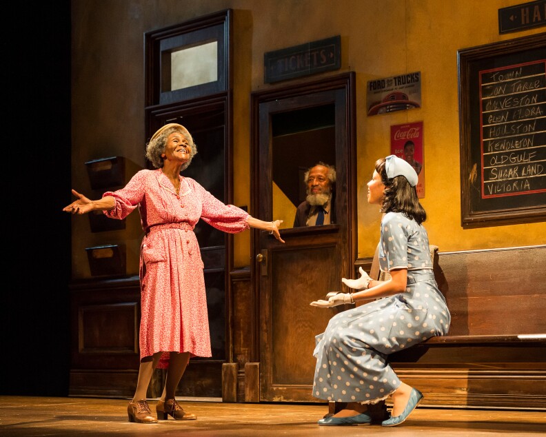 L-R: Cicely Tyson, Arthur French and Jurnee Smollett-Bell in the critically acclaimed, Tony-nominated Broadway revival of Horton Foote’s American masterpiece “The Trip to Bountiful” at the Center Theatre Group / Ahmanson Theatre. Directed by Michael Wilson, “The Trip to Bountiful” plays through November 2, 2014. For tickets and information, please call (213) 972-4400 or visit CenterTheatreGroup.org.
Contact: CTGMedia@CenterTheatreGroup.org / (213) 972-7376
Photo by Craig Schwartz