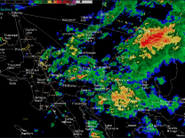 Most of the overnight rain has moved out of Los Angeles County as of Thursday morning, except for the very eastern portion including the San Gabriel Valley and Mountains.