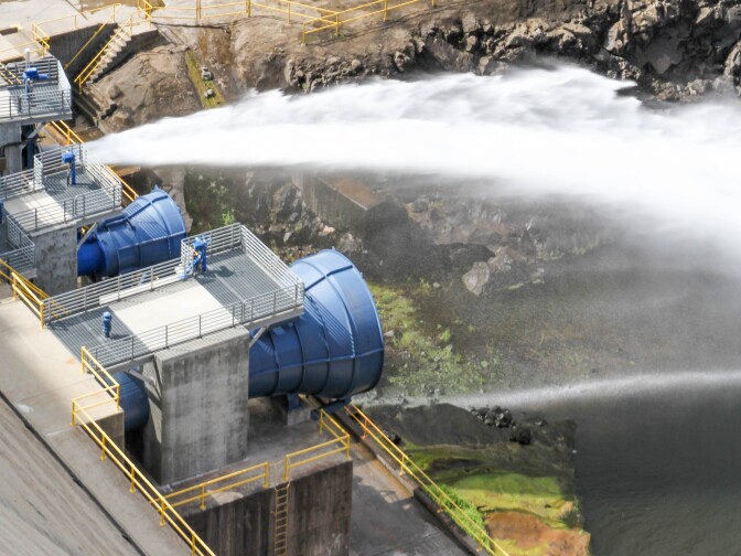 Following years of drought the Morris Dam protects Los Angeles County as part of Flood Control District in Los Angeles County, California on June 7, 2017.