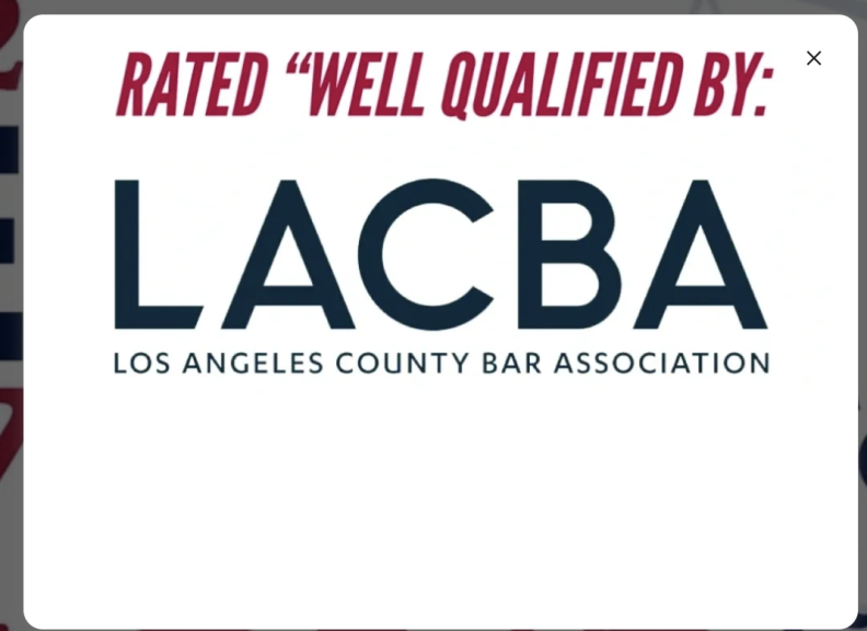 Screen reads: Rated "Well Qualified" by LACBA
