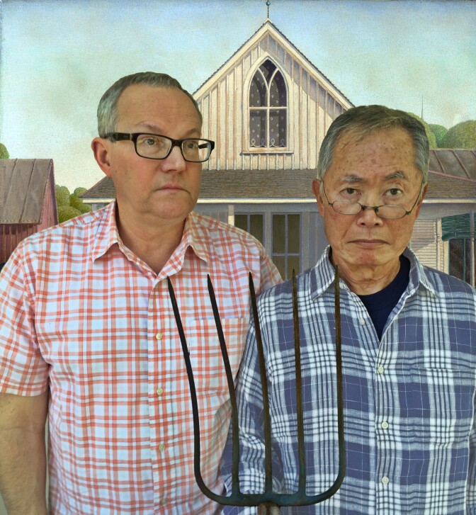 George Takei (right) and his husband Brad Altman
