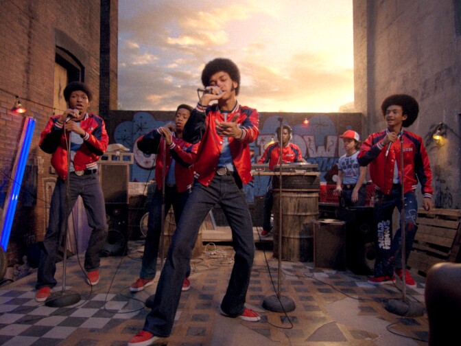 A still from Baz Luhrmann's hip hop series "The Get Down."