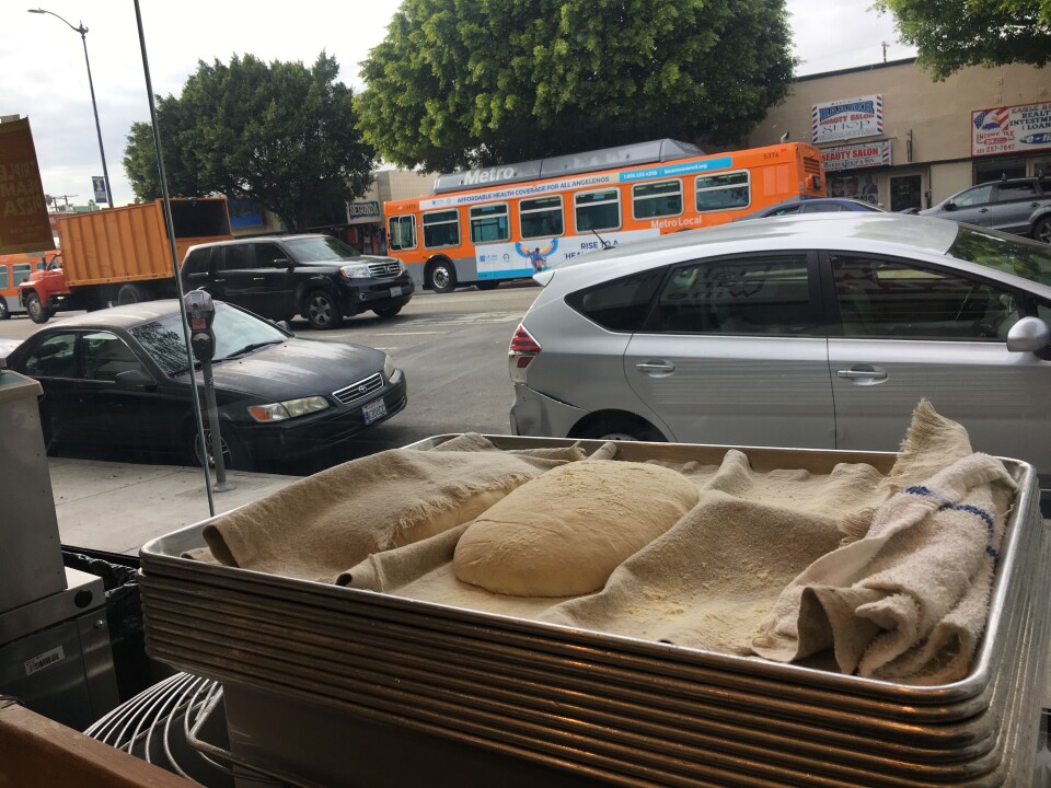 View from the kitchen at Triple Beam Pizza