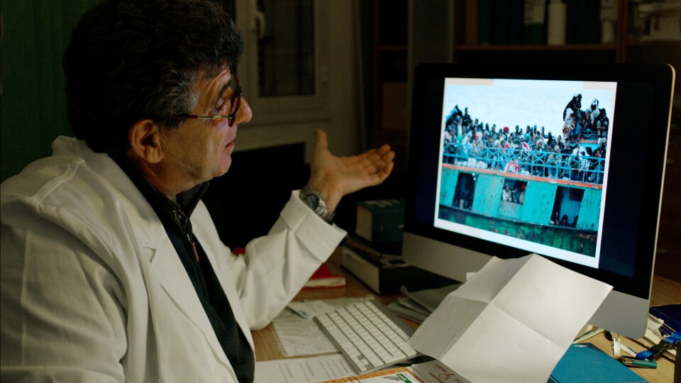 A scene from "Fire At Sea" with Dr. Bartolo.