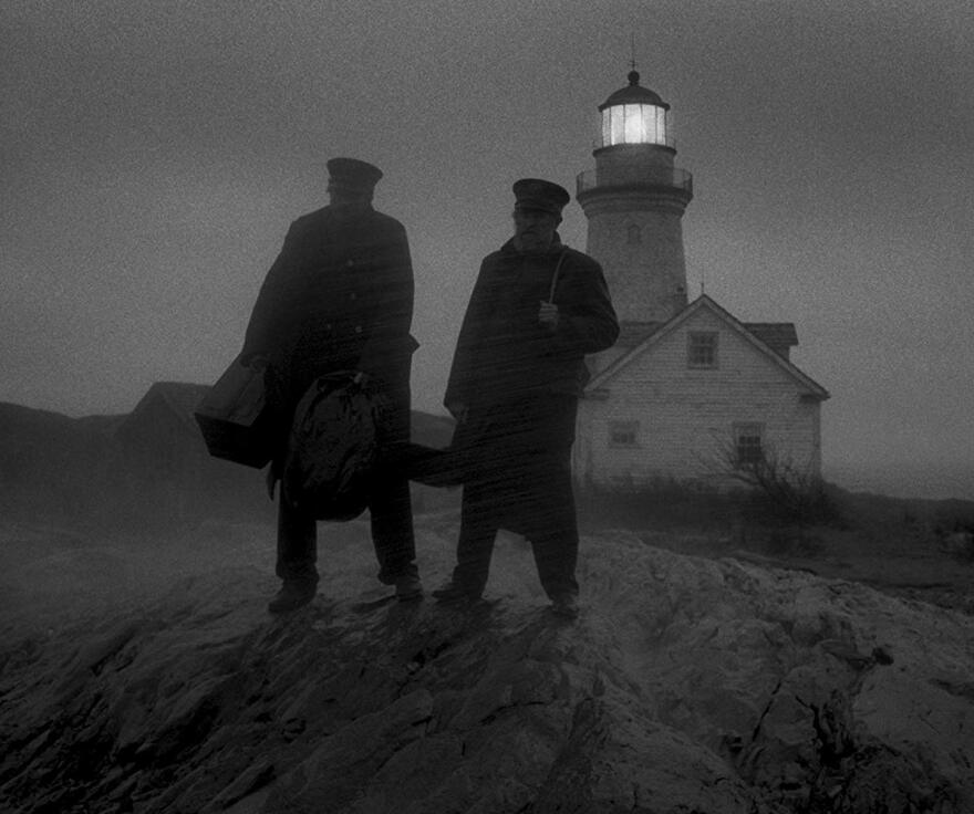 Robert Pattinson and Willem Dafoe star in "The Lighthouse."
