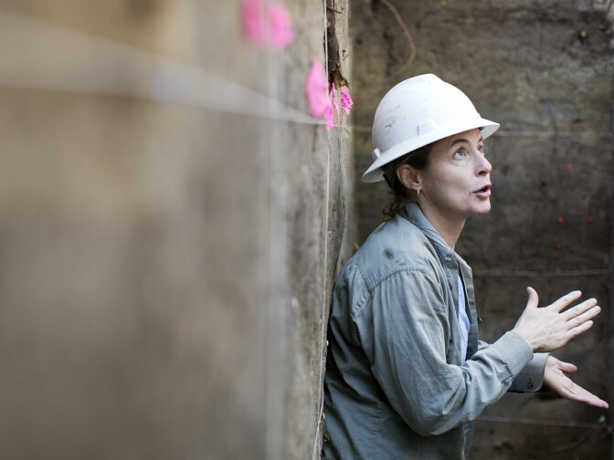 Based on looking at these trenches near Lake Elizabeth, Calif., Dr. Kate Scharer estimates there were three to four penultimate events in this area.