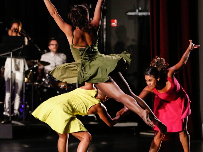 Bianca Golden flies in one Contra-Tiempo's previous productions, "Full Still Hungry."