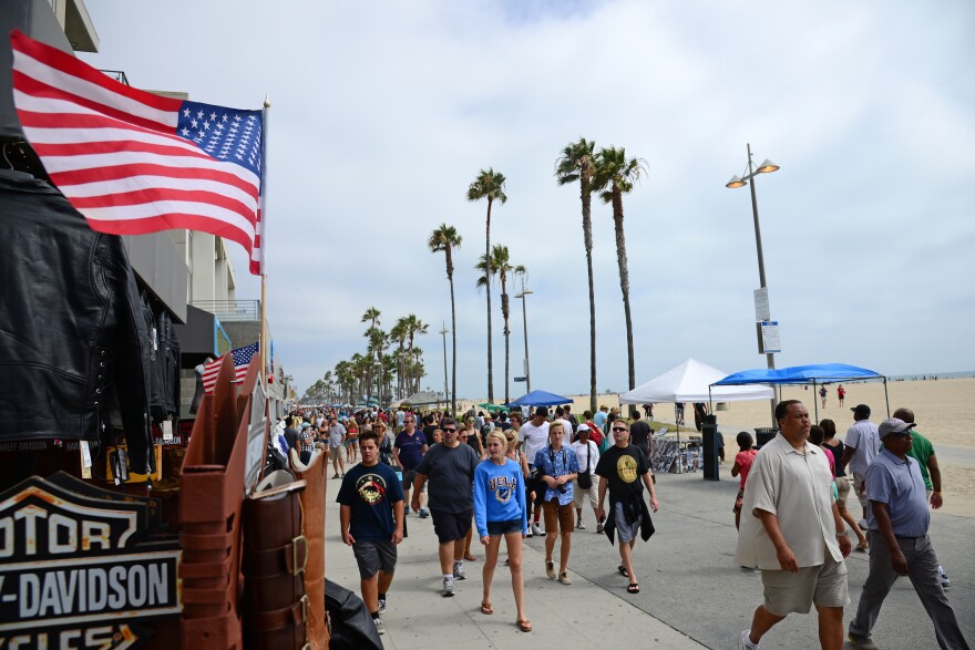 The boardwalk at Venice Beach, Calif.