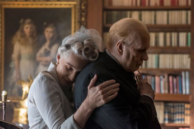 Kristin Scott Thomas and Gary Oldman in "Darkest Hour."