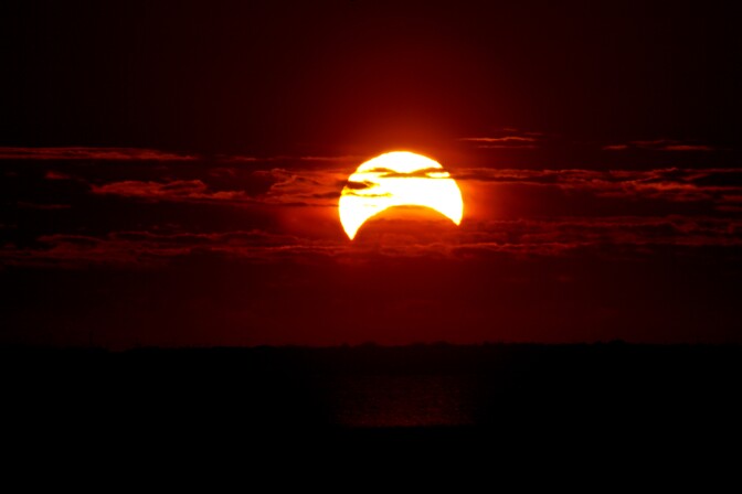 A partial solar eclipse