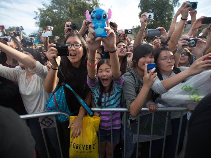 More than 9,000 fans attended KCON, the United States' first convention for Korean pop music, at the Verizon Ampitheatre in Irvine, Calif. on Saturday, Oct. 13.