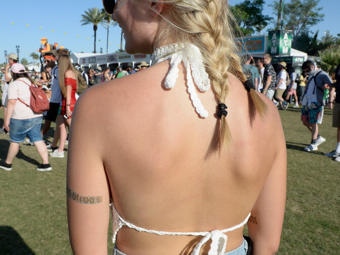 INDIO, CA - APRIL 15:  A festivalgoer attends day 2 of the 2017 Coachella Valley Music & Arts Festival Weekend 1 at the Empire Polo Club on April 15, 2017 in Indio, California.  (Photo by Matt Cowan/Getty Images for Coachella)
