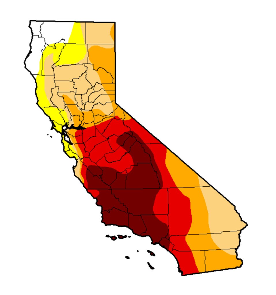 Nearly two-thirds of California was in extreme or exceptional drought in mid-May 2016 when water manager Joe Zoba passed his stress test, allowing him to forgo mandatory water conservation.