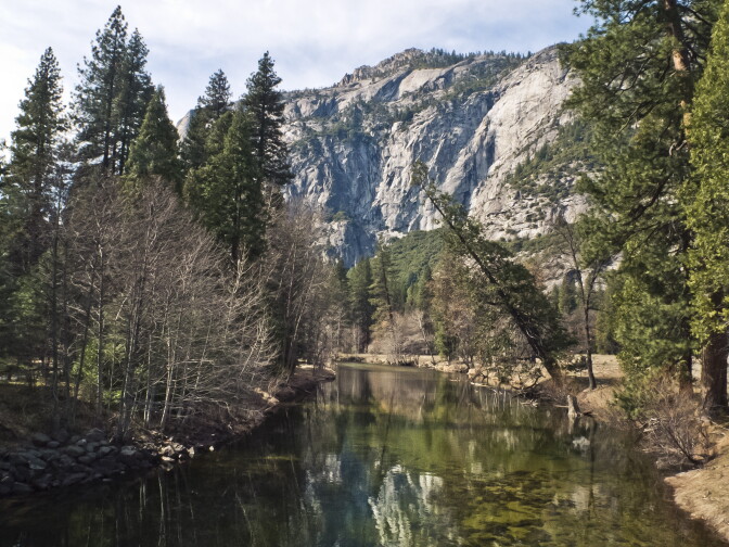A picture taken March 08, 2014 shows a view of Yosemite National Park valley. The park is about 220,000 visits shy of the 1996 record of 4.2 million — with November and December still left to count.