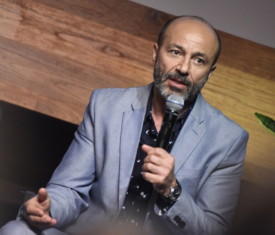 Actor Jay Abdo speaks during the UN Women USNC L.A. Media Summit in support of #HeForShe at YouTube Space LA at YouTube Space LA on May 21, 2016 in Los Angeles, California. 