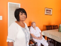 Maria Lerma and her mother, Hijinia Villa, 91, say they could not find a place to use their Section 8 voucher near Boyle Heights, where they had lived, and were forced to relocate in a different area. 