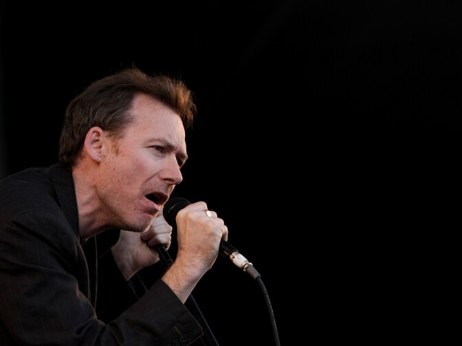 Jim Reid of The Jesus Mary and Chain performs on stage during the V Festival at the Melbourne Showgrounds.