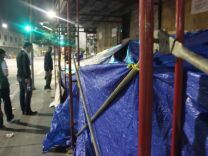 Volunteers go out to conduct surveys in groups, offering McDonald's gift cards to all willing homeless participants during the homeless count in Downtown Los Angeles on January 30, 2013.