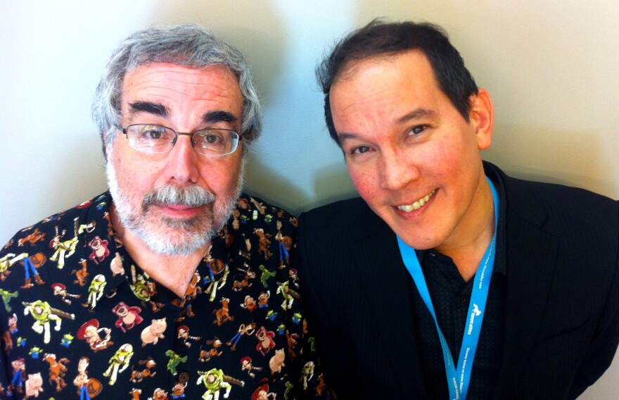 Animation expert Charles Solomon and "JapanAmerica" author Roland Kelts.