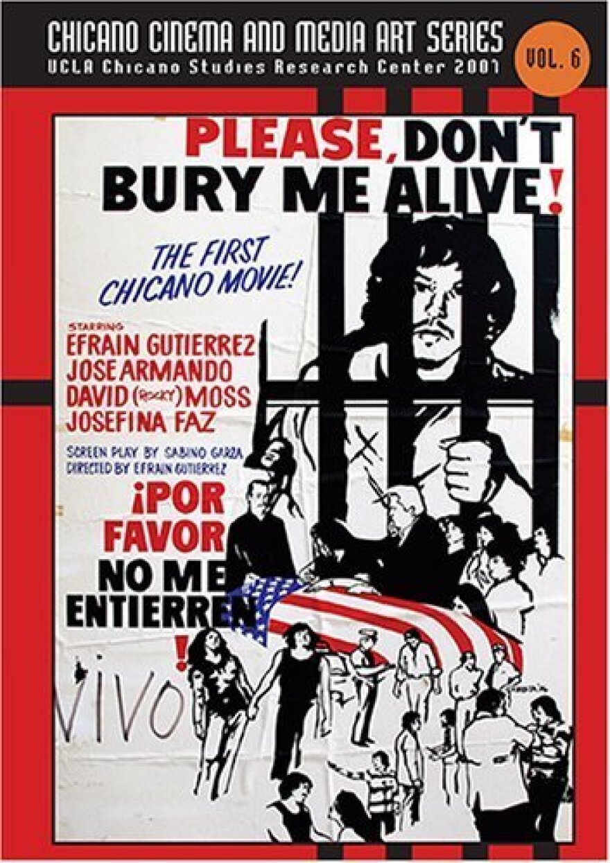 A movie poster for the 1976 film "Please, Don't Bury Me Alive!" directed by Efraín Gutiérrez.