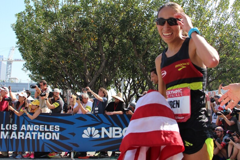 Desiree Linden at the 2016 Olympic trials in LA