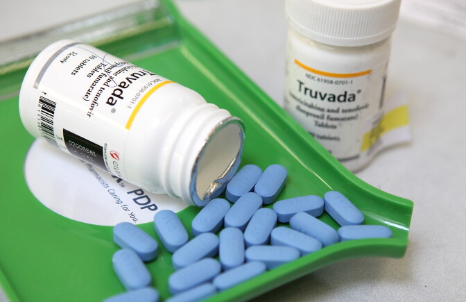 SAN ANSELMO, CA - NOVEMBER 23:  Bottles of antiretroviral drug Truvada are displayed at Jack's Pharmacy on November 23, 2010 in San Anselmo, California. A study published by the New England Journal of Medicine showed that men who took the daily antiretroviral pill Truvada significantly reduced their risk of contracting HIV. (Photo Illustration by Justin Sullivan/Getty Images)