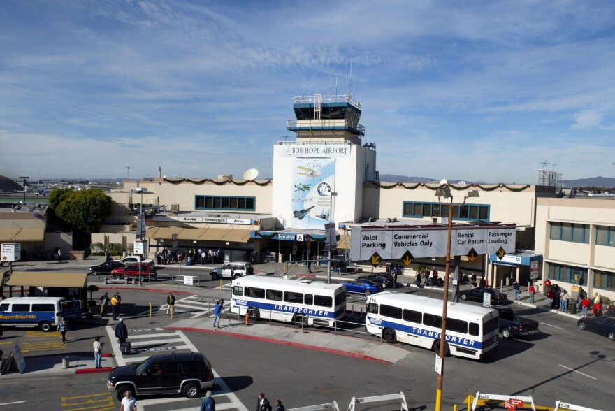 BURBANK, CA - DECEMBER 17:   The Bob Hope Airport formerly The  Burbank-Glendale-Pasadena Airport on December 17 2003, Burbank, California. (Photo by Frazer Harrison/Getty Images)  *** Local Caption *** Bob Hope Airport 