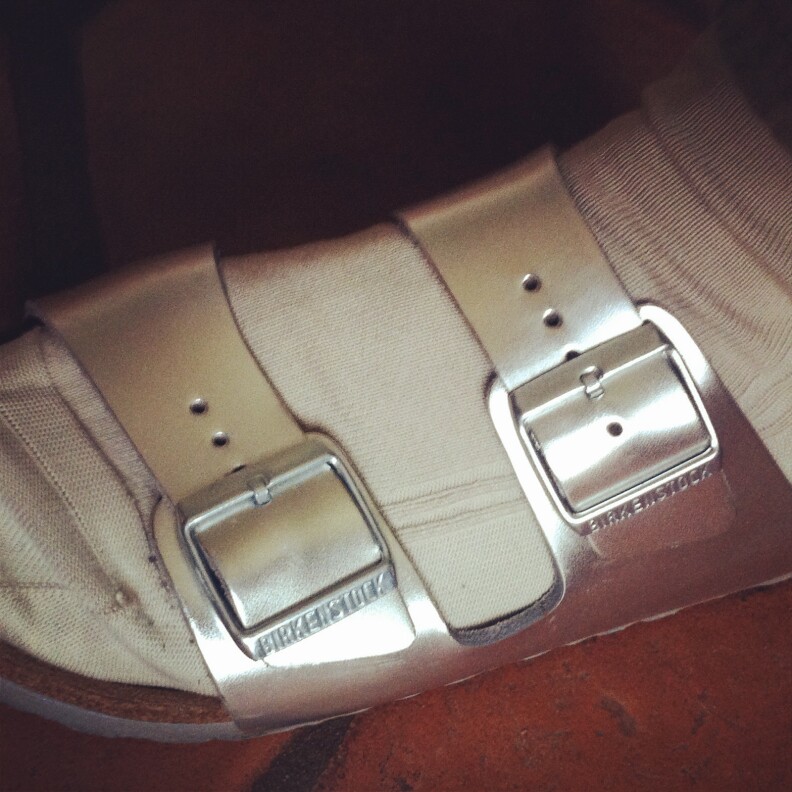 Artist Don Bachardy's fancy shoes.