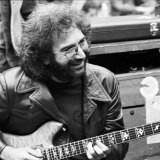 Jerry Garcia backstage before a Grateful Dead concert in Golden Gate Park 09/28/1975.