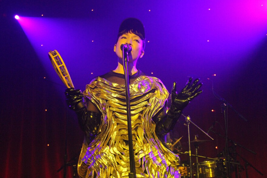 MIAMI, FL - APRIL 23:  Little Dragon makes a suprise performance at the exclusive launch of Oculto Manor - an interactive, masked event in Miami - celebrating the introduction of Oculto, a unique lager blended with beer aged on tequila barrel staves on April 23, 2015 in Miami, Florida.  (Photo by John Parra/Getty Images for Oculto)