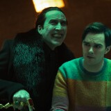 (from left) Dracula (Nicolas Cage) and Renfield (Nicholas Hoult) in Renfield, directed by Chris McKay.