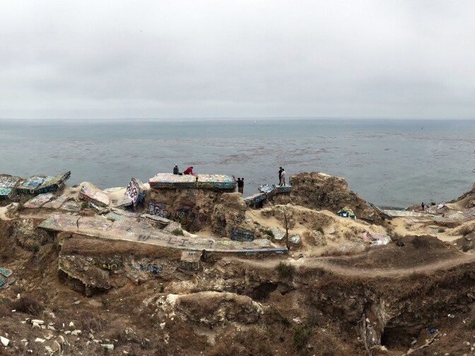 A panoramic view shows the six-acre Sunken City in San Pedro on Tuesday, June 16, 2015.